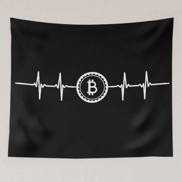 Item preview, Bitcoin white cardiogram designed and sold by Bitcoinomnis.
