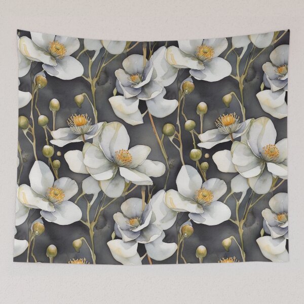 Item preview, Vintage Watercolor Flowers Floral Trees Nature Seamless Pattern Design. designed and sold by athurbubble.