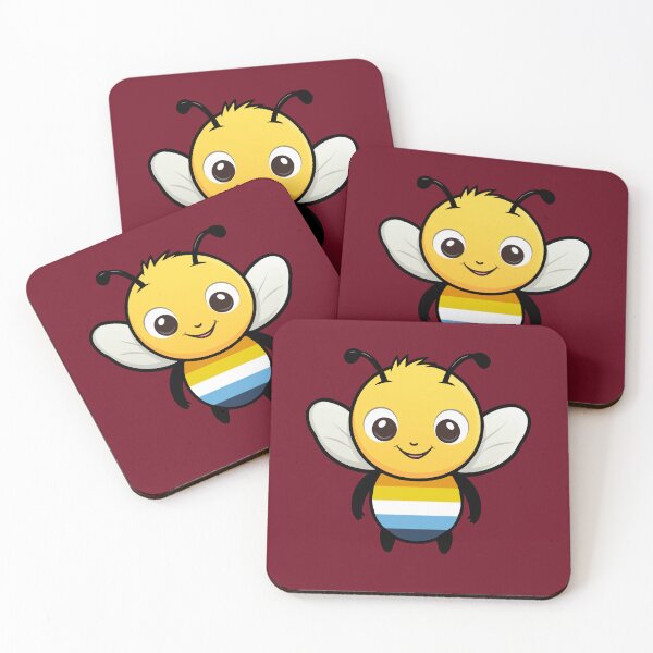 Item preview, Cute AroAce Pride Flag Bee, Subtle Aromantic Asexual Bee Design designed and sold by Travelslightly.