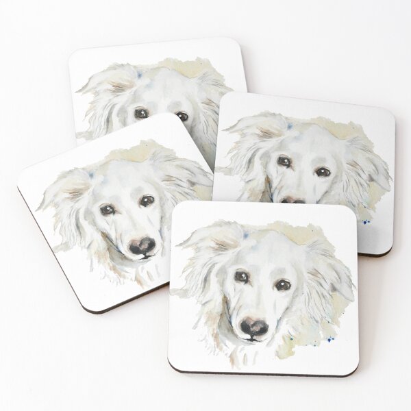 Item preview, White dog head designed and sold by CorneliaPilz.