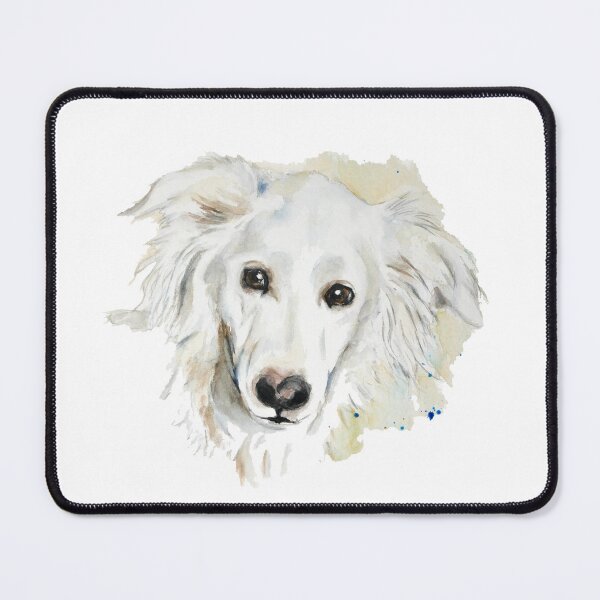 Item preview, White dog head designed and sold by CorneliaPilz.