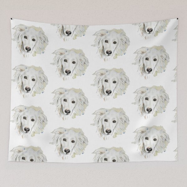 Item preview, White dog head designed and sold by CorneliaPilz.