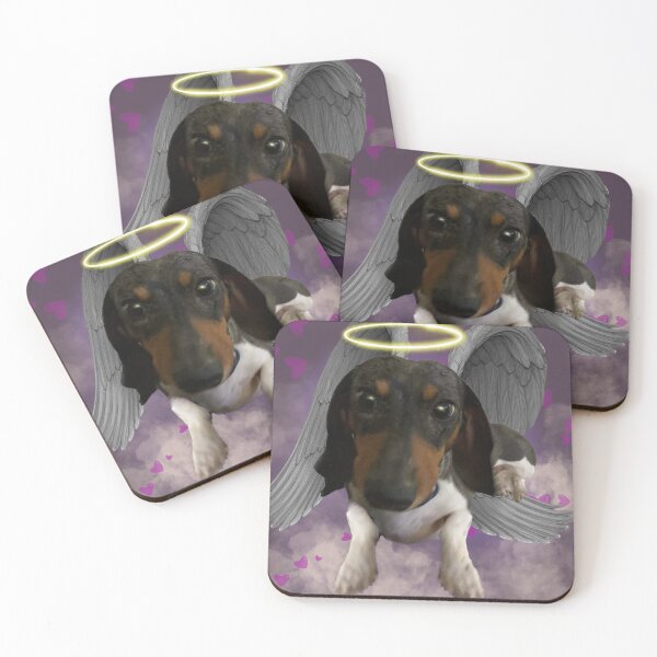 Item preview, Blue Piebald Dachshund Angel designed and sold by Artvibes2.