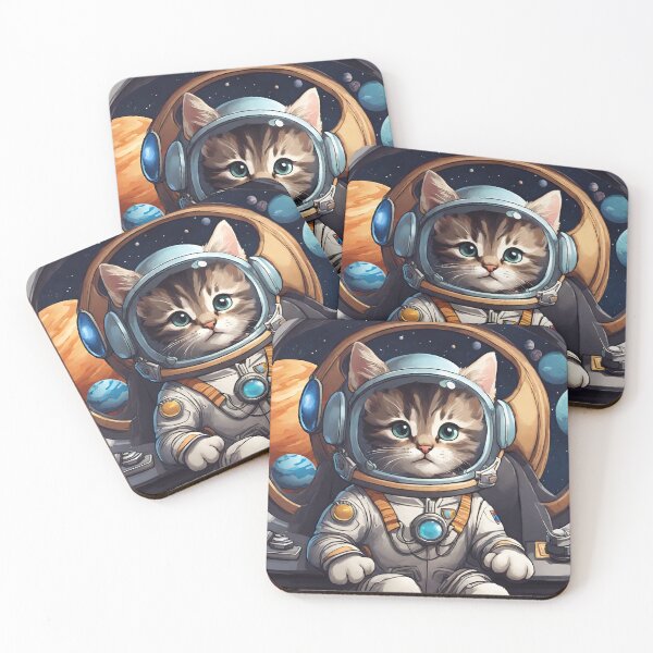 Item preview, Cosmonaut cat designed and sold by StyleSketch.