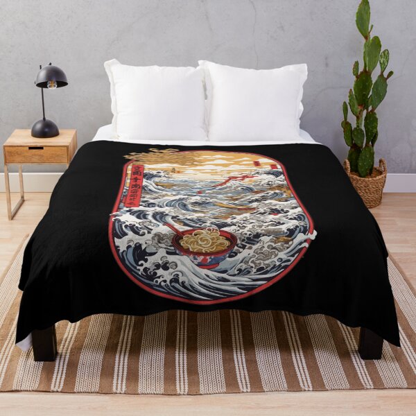 Item preview, Ukiyo-E wave Japanese ramen noodle soups designed and sold by LuminOrb.