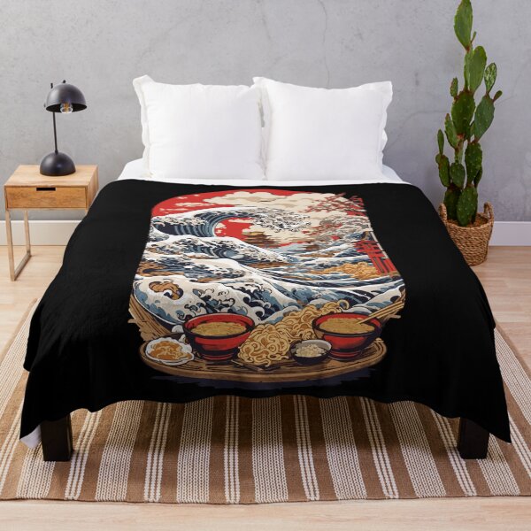 Item preview, Ukiyo-E Wave Japanese Noodle Soups Aesthetic designed and sold by LuminOrb.
