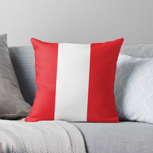 Peru Flag Throw Pillow