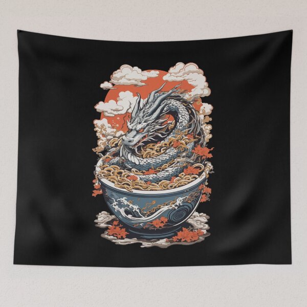 Item preview, Dragon Ramen Noodle Soup Japanese Food designed and sold by LuminOrb.