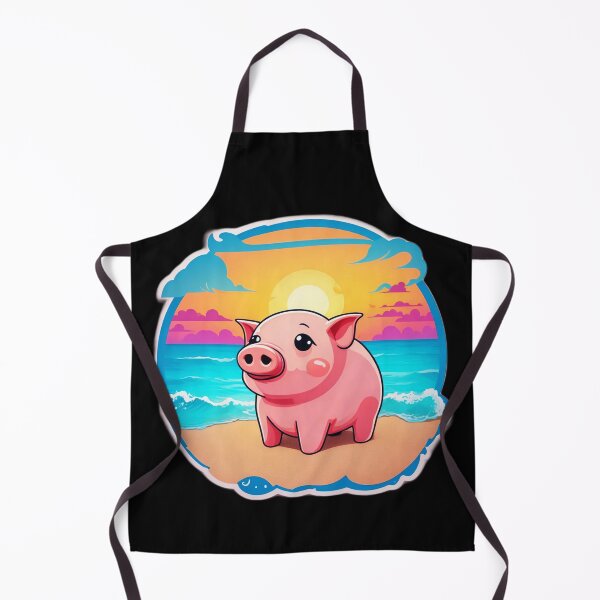 Item preview, Cute Sunset Piglet By The Beach designed and sold by NautiChic.
