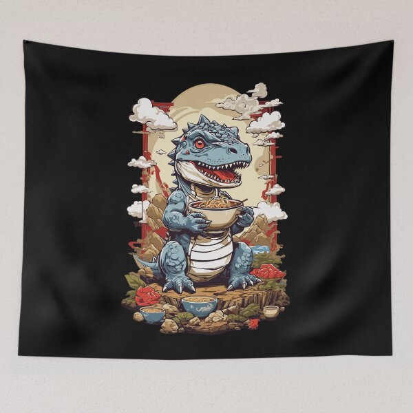 Item preview, Kawaii Dinosaur Ramen Noodle Soup Japan Style designed and sold by LuminOrb.