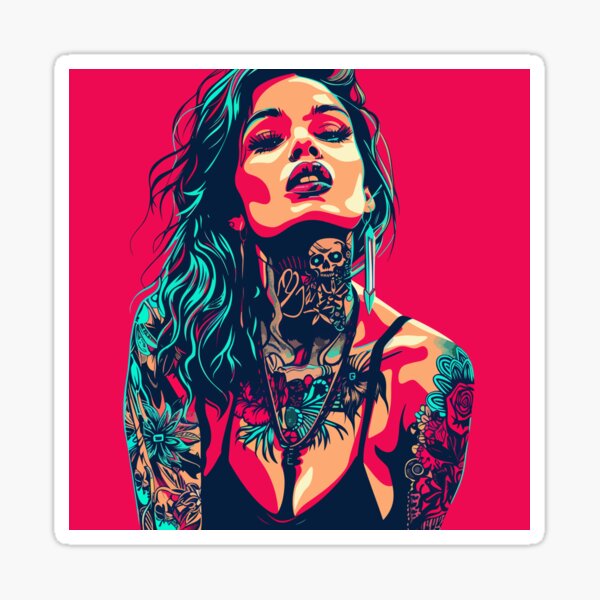 Item preview, The superb tattoo girl designed and sold by Ursule-art.