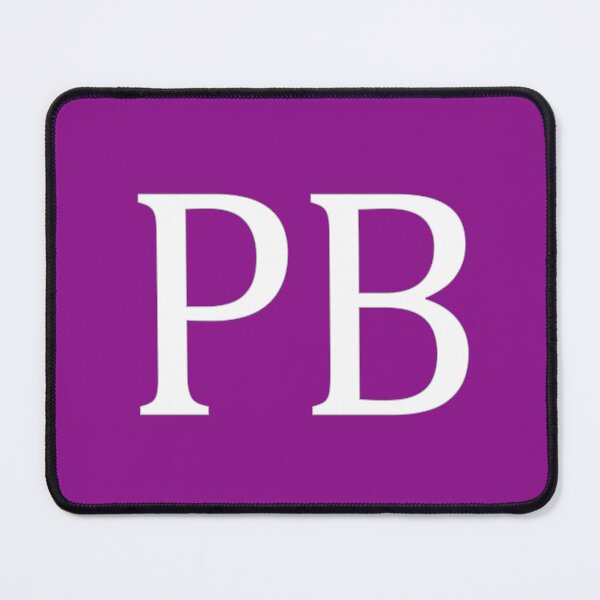 Item preview, PB Initials Monogram Elegant White Letters designed and sold by Jeallan Designs.