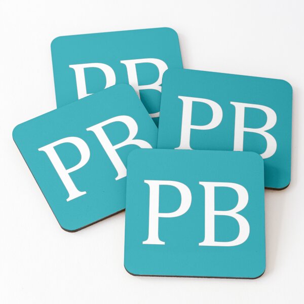 Item preview, PB Initials Monogram Elegant White Letters designed and sold by Jeallan Designs.