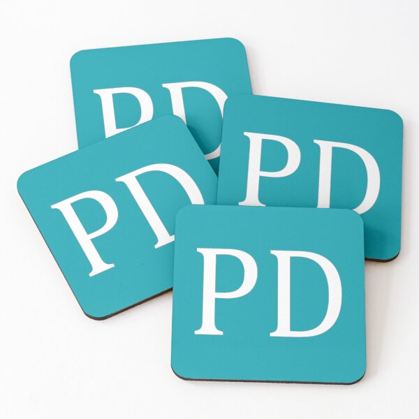 Item preview, PD Initials Monogram Elegant White Letters designed and sold by Jeallan Designs.