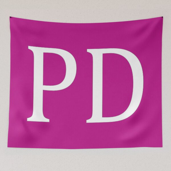 Item preview, PD Initials Monogram Elegant White Letters designed and sold by Jeallan Designs.