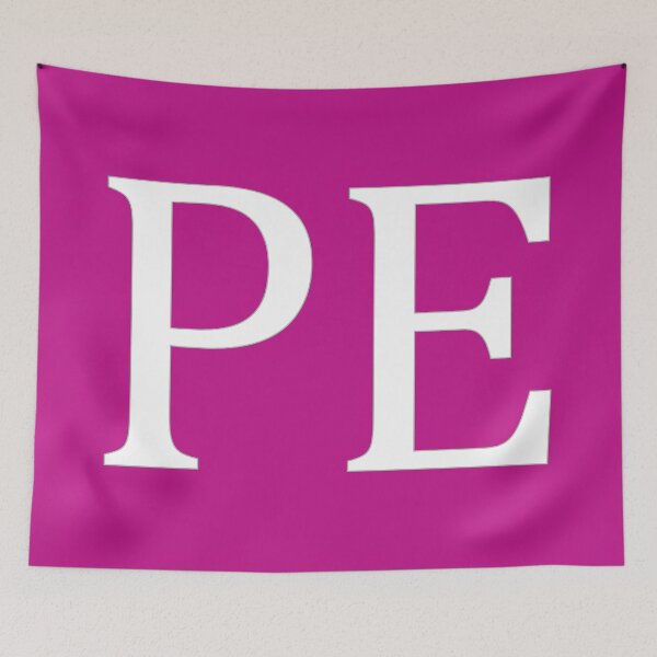 Item preview, PE Initials Monogram Elegant White Letters designed and sold by Jeallan Designs.