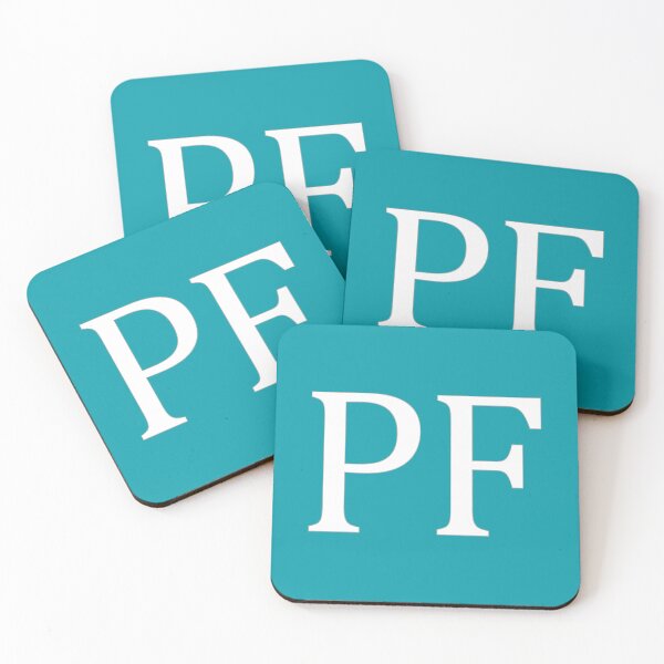 Item preview, PF Initials Monogram Elegant White Letters designed and sold by Jeallan Designs.