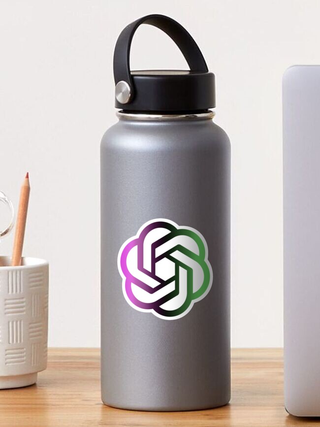 Thumbnail 1 of 3, Sticker, Openai ChatGPT rainbow logo designed and sold by zzz888.