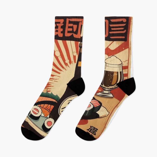 Item preview, Vintage Japanese Beer and Sushi Print designed and sold by DreamCraze.