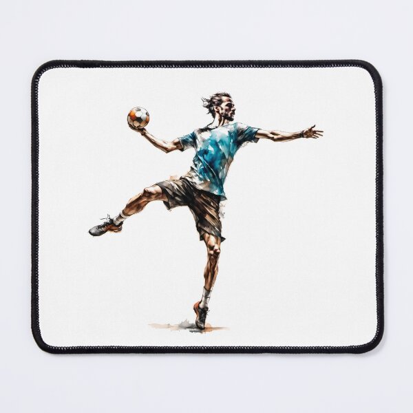 Item preview, Handball player man are throws the ball, on white background designed and sold by ranker666.