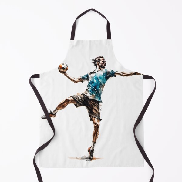 Item preview, Handball player man are throws the ball, on white background designed and sold by ranker666.