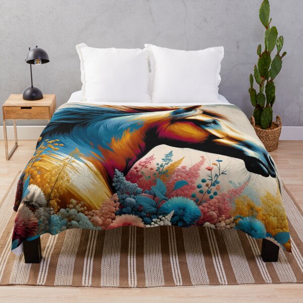 Item preview, Horse in a flower meadow designed and sold by Pferde-Fanshop.