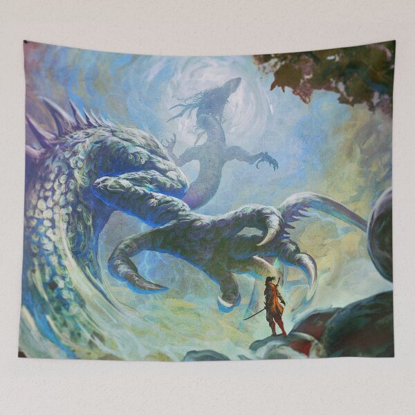 Item preview, The wolf and the eternal dragon designed and sold by Anatofinnstark.