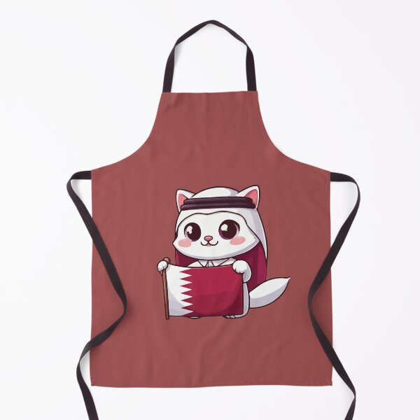 Item preview, Cat holding the State of Qatar flag designed and sold by SOMI SOMI.