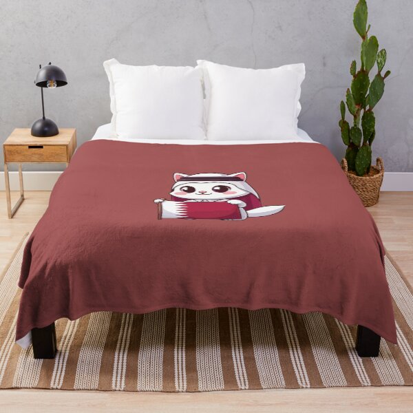 Item preview, Cat holding the State of Qatar flag designed and sold by SOMI SOMI.