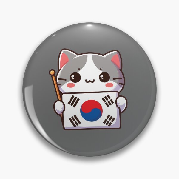 Item preview, Cat holding the Republic of Korea flag designed and sold by SOMI SOMI.