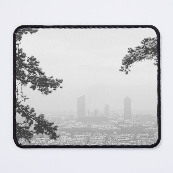 Item preview, Lyon in Black and White - Winter Cityscape in French City designed and sold by CarolinaReina.