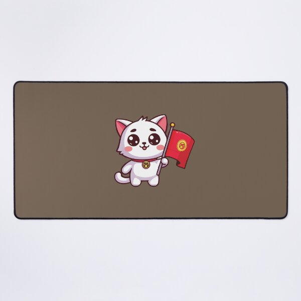 Item preview, Cat holding the Kyrgyz Republic flag designed and sold by SOMI SOMI.