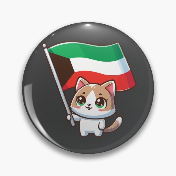 Item preview, Cat holding the State of Kuwait flag designed and sold by SOMI SOMI.