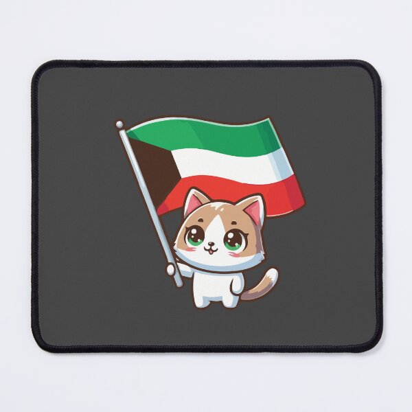 Item preview, Cat holding the State of Kuwait flag designed and sold by SOMI SOMI.