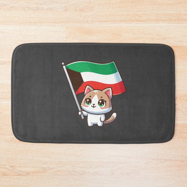 Item preview, Cat holding the State of Kuwait flag designed and sold by SOMI SOMI.