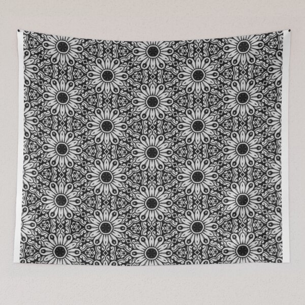 Item preview, black & white asters designed and sold by ritusdesigns.