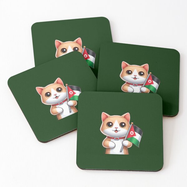 Item preview, Cat holding the Hashemite Kingdom of Jordan flag designed and sold by SOMI SOMI.