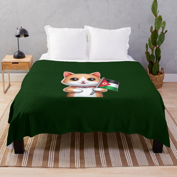 Item preview, Cat holding the Hashemite Kingdom of Jordan flag designed and sold by SOMI SOMI.