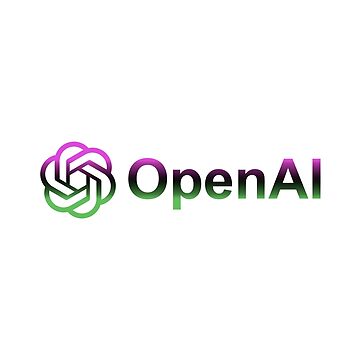 "Openai ChatGPT rainbow text logo" Sticker for Sale by zzz888 | Redbubble