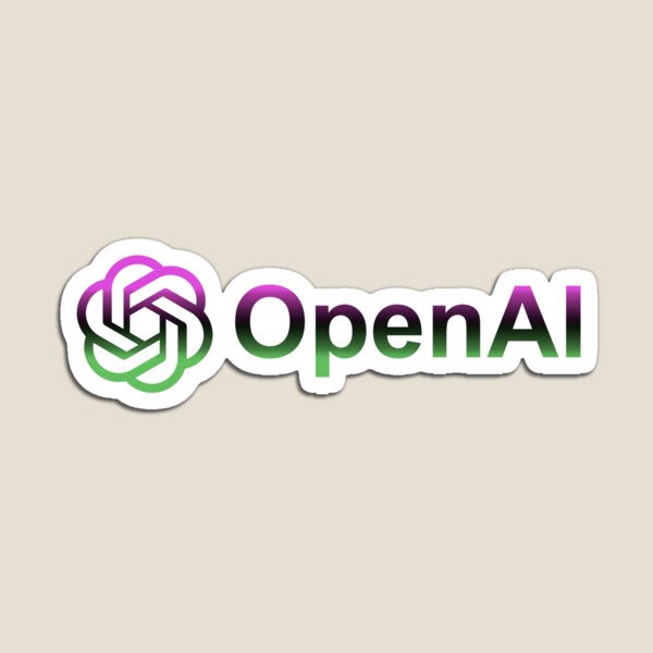 Aperçu de l'œuvre Logo texte arc-en-ciel Openai ChatGPT créée et vendue par zzz888.
