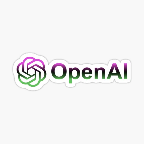 Aperçu de l'œuvre Logo texte arc-en-ciel Openai ChatGPT créée et vendue par zzz888.