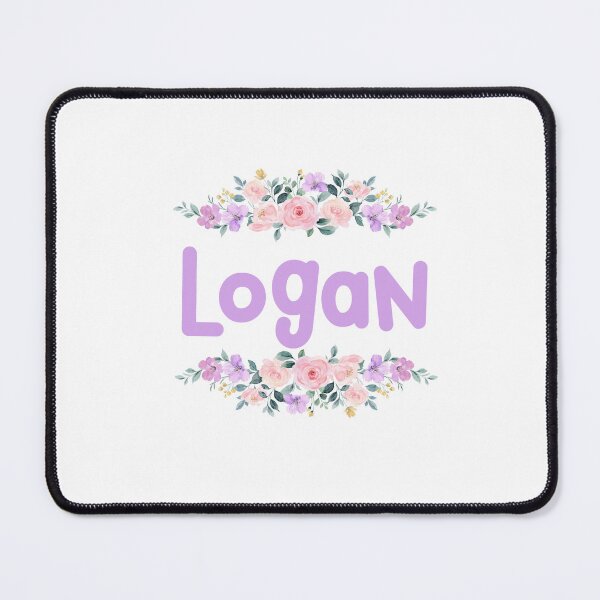 Item preview, Purple Flower Logan Name Label designed and sold by NormadWorld.