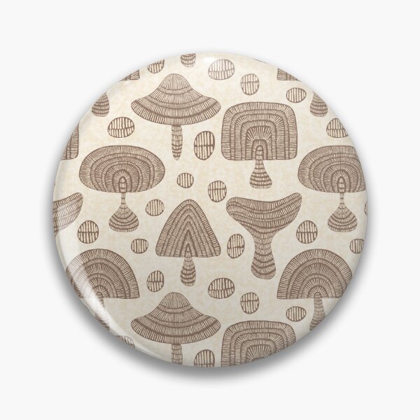 Item preview, Abstract Mushrooms - Light Brown on Cream designed and sold by DuckyRubin.