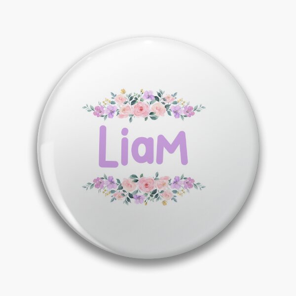 Item preview, Purple Flower Liam Name Label designed and sold by NormadWorld.