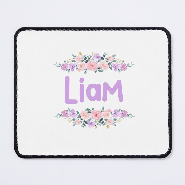 Item preview, Purple Flower Liam Name Label designed and sold by NormadWorld.