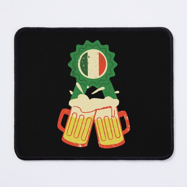Item preview, Happy St. Patrick's Day! Celebrate with beers and Irish flag. Cheers! For retro lovers. designed and sold by UnCoverDesign.