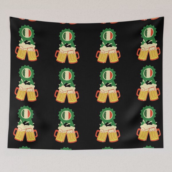 Item preview, Happy St. Patrick's Day! Celebrate with beers and Irish flag. Cheers! For retro lovers. designed and sold by UnCoverDesign.