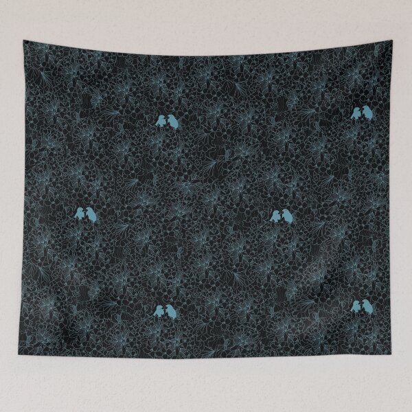 Item preview, Green lovebird black background designed and sold by GENEST-V.