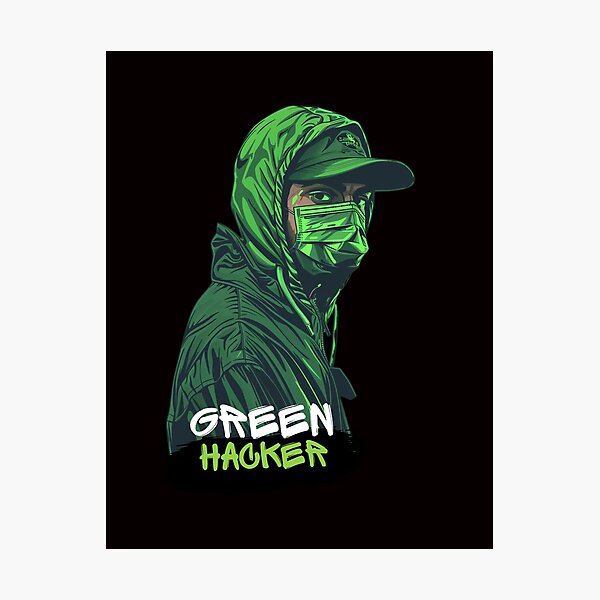 Artikelvorschau, Grüner Hacker entworfen und verkauft von Gwadesigns.