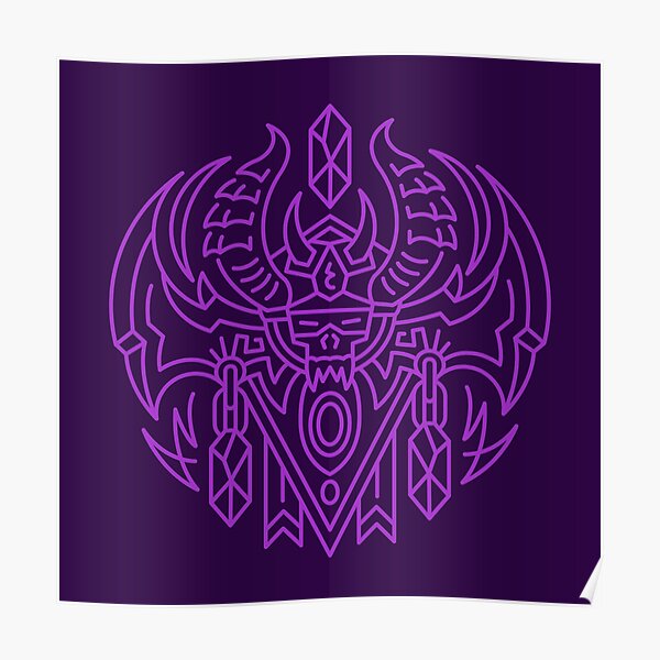 Hunter of Demons – Class Crest (color) Poster